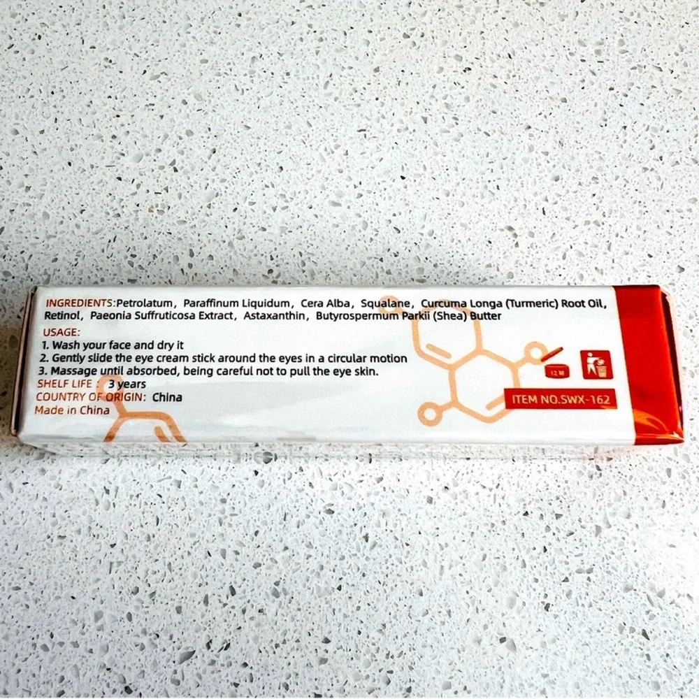 Sauvesine Retinol Under Eye Balm Stick Tumeric Hydrating Eye Cream NIB